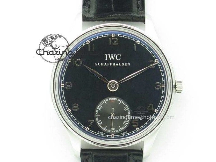 MIROTIME 0331 Sustainable Portuguese IW5444 SS White Dial RG Numbers On Brown Leather Strap A 7256